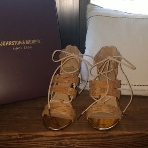 Johnston & Murphy strappy heels